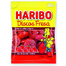 HARIBO DISCOS FRESA 80 GR 18 UD
