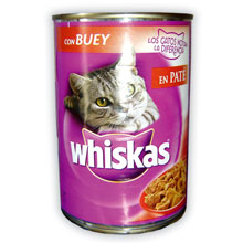 WHISKAS GATO BUEY LATA 400 GRS