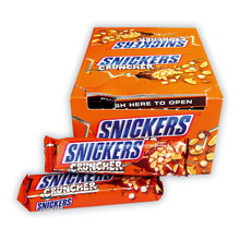 SNICKERS CRUNCHER 40 GRS 24 UDS