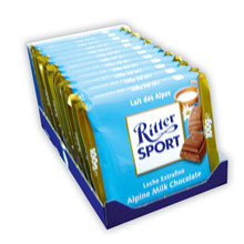 RITTER ALPINE MILK CHOCOLATE 12 UDS