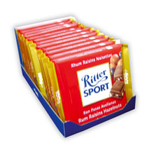 RITTER RUM RAISINS HAZELNUTS 12 U