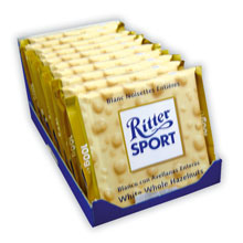 RITTER WHITE WHOLE HAZELNUT 100 G 10 UDS