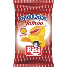 PATATAS ONDULADAS JAMON RISI 50 GRS 20 U
