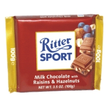 RITTER AVELLANAS/PASAS TRAUBEN 100G 12U