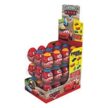 HUEVO PLASTICO CARS C/SORPRESA 36 UDS