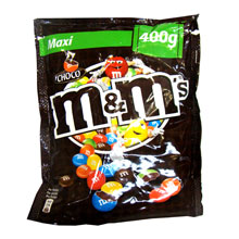 M & M POUCH CHOCOLATE 400 GRS