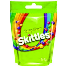 SKITTLES CRAZY SOUR POUCH 174 GRS