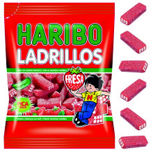 HARIBO LADRILLOS PICA FRESA 100 GRS 18U
