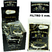 FILTROS SMOKERS CLUB 6MM BLANC 34 UDS