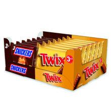 LOTE TWIX & SNICKERS PACK 3 50G 14 UDS